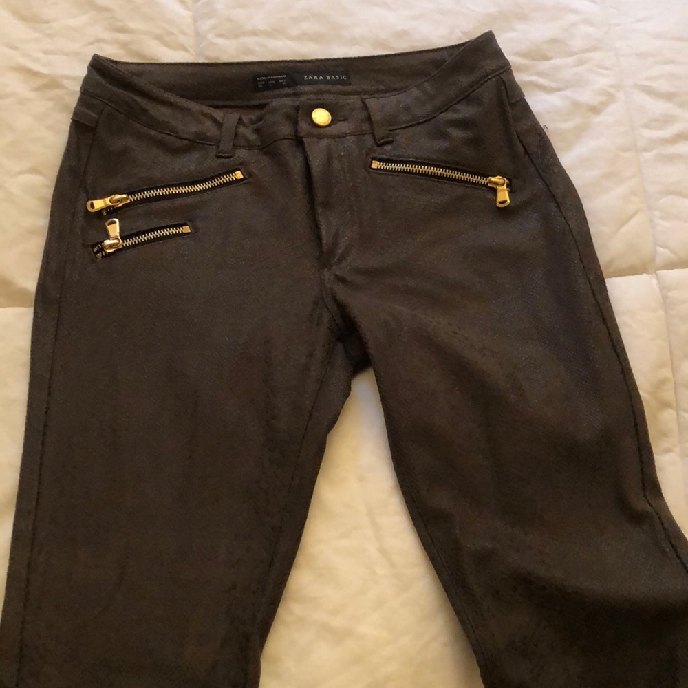Leather Straightleg pants